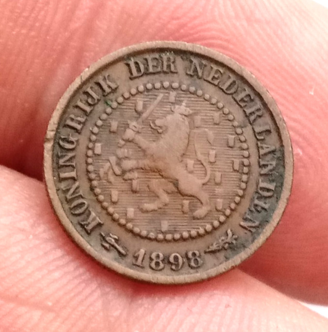 1898 Netherlands Half Cent Coin.      WC-27