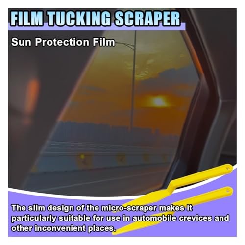 Car Window Tint Squeegee Tool, Plastic Long Handle Shank Corner Squeegee, 2PCS