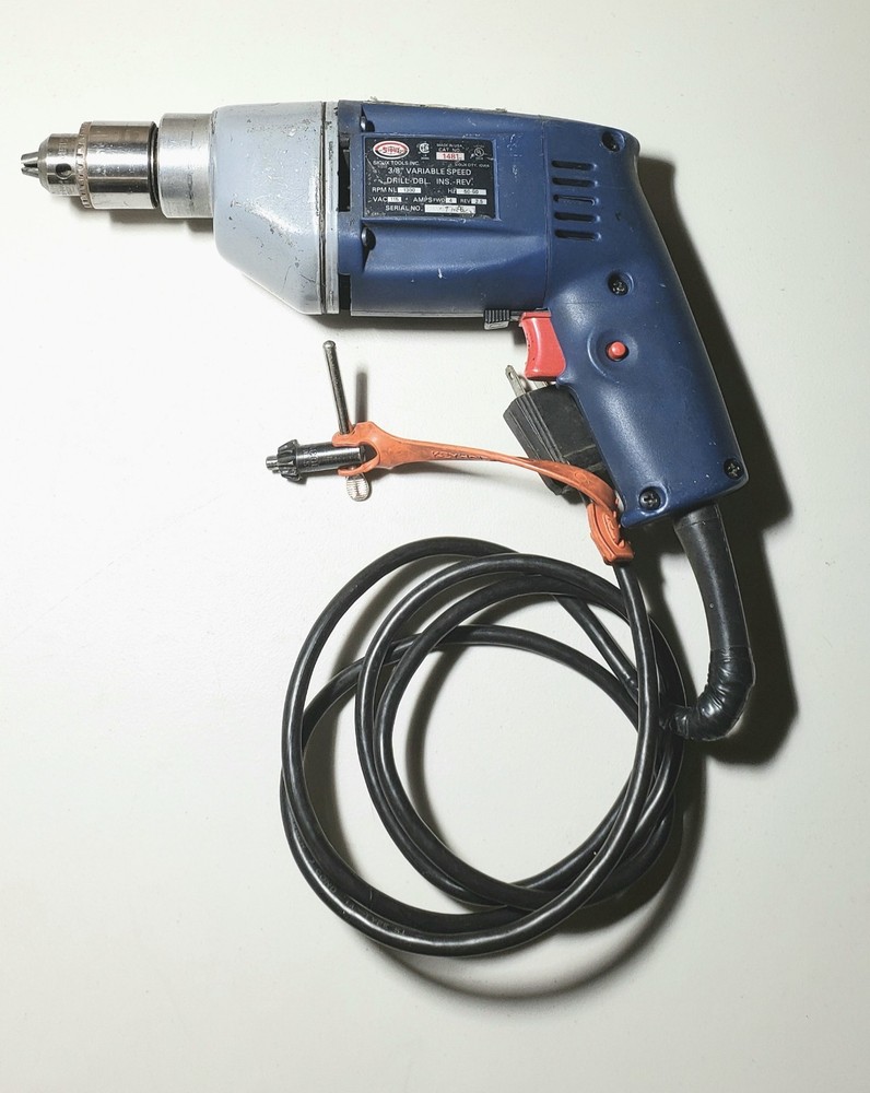 Used SIOUX 3/8" Variable Speed Reversible Drill With Jacobs Chuck 1 Hp # 7776