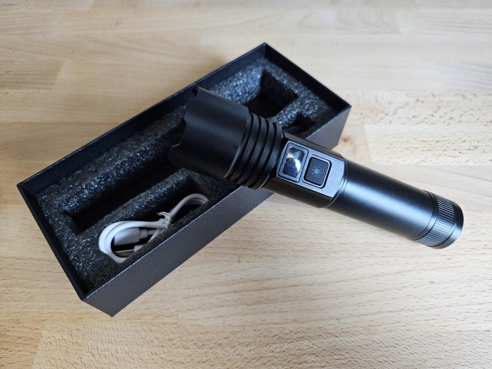 Rechargeable Waterproof Flashlight High Lumens 5 Modes LED Flashlight