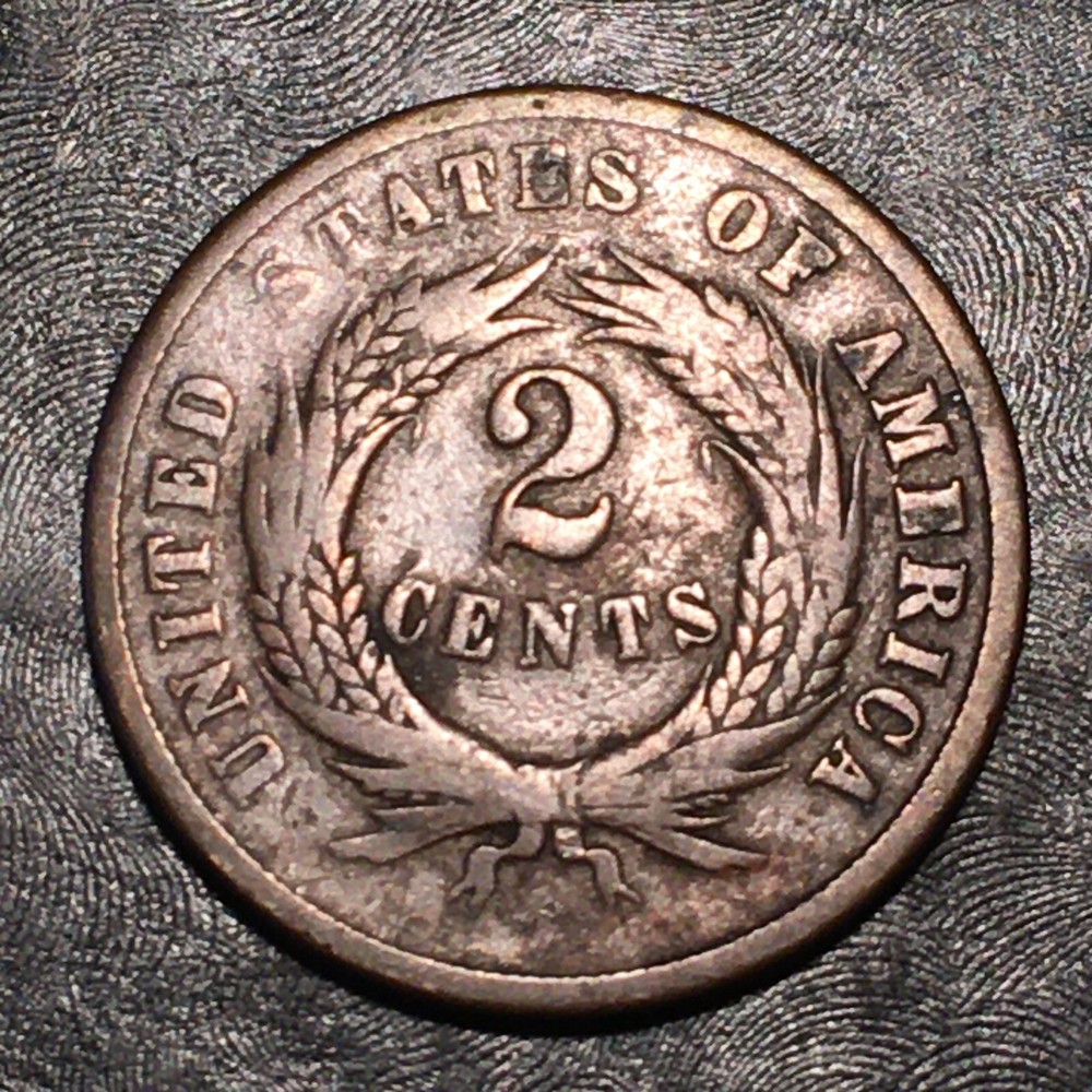 1865 Two Cent Piece - High Quality Scans #L220
