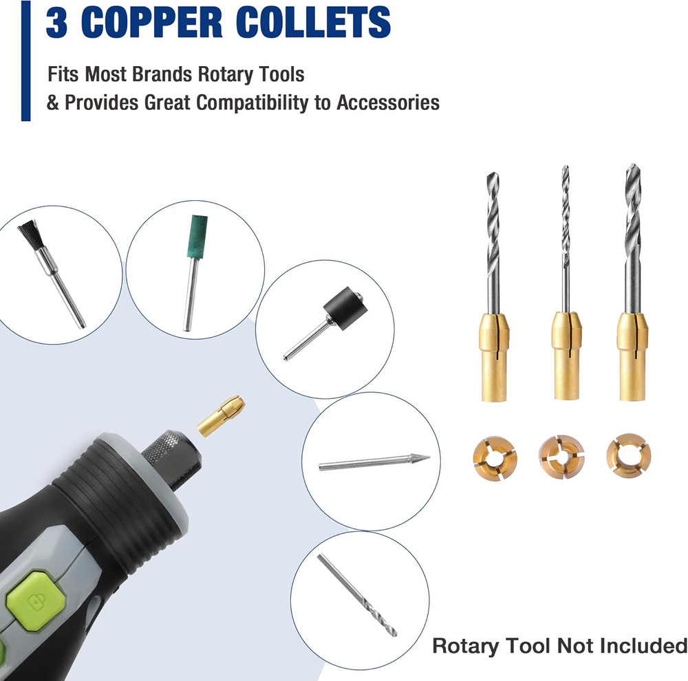 476PCS Rotary Tool Accessories Kit, Rotary Tool Bits for Easy Cutting, Sanding,