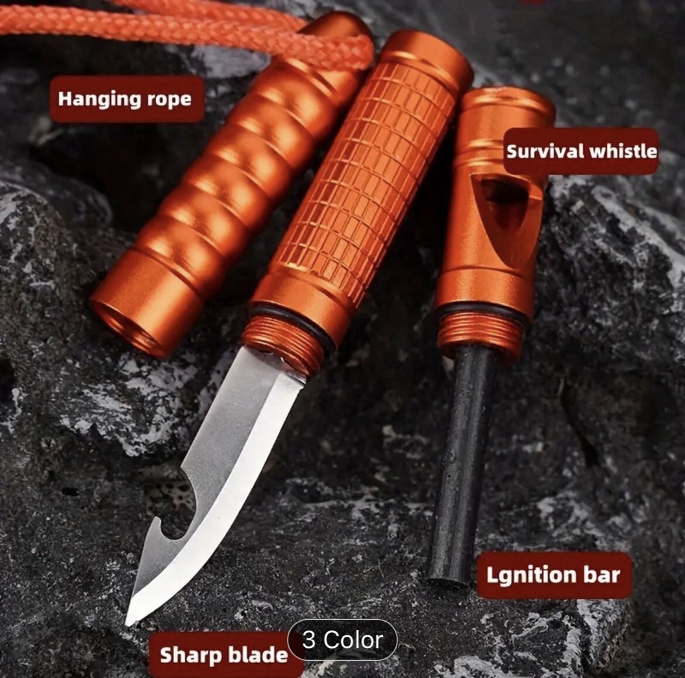 Ultimate Outdoor Multi-tool Knife/Fire Starter Survival Tool ( Black )