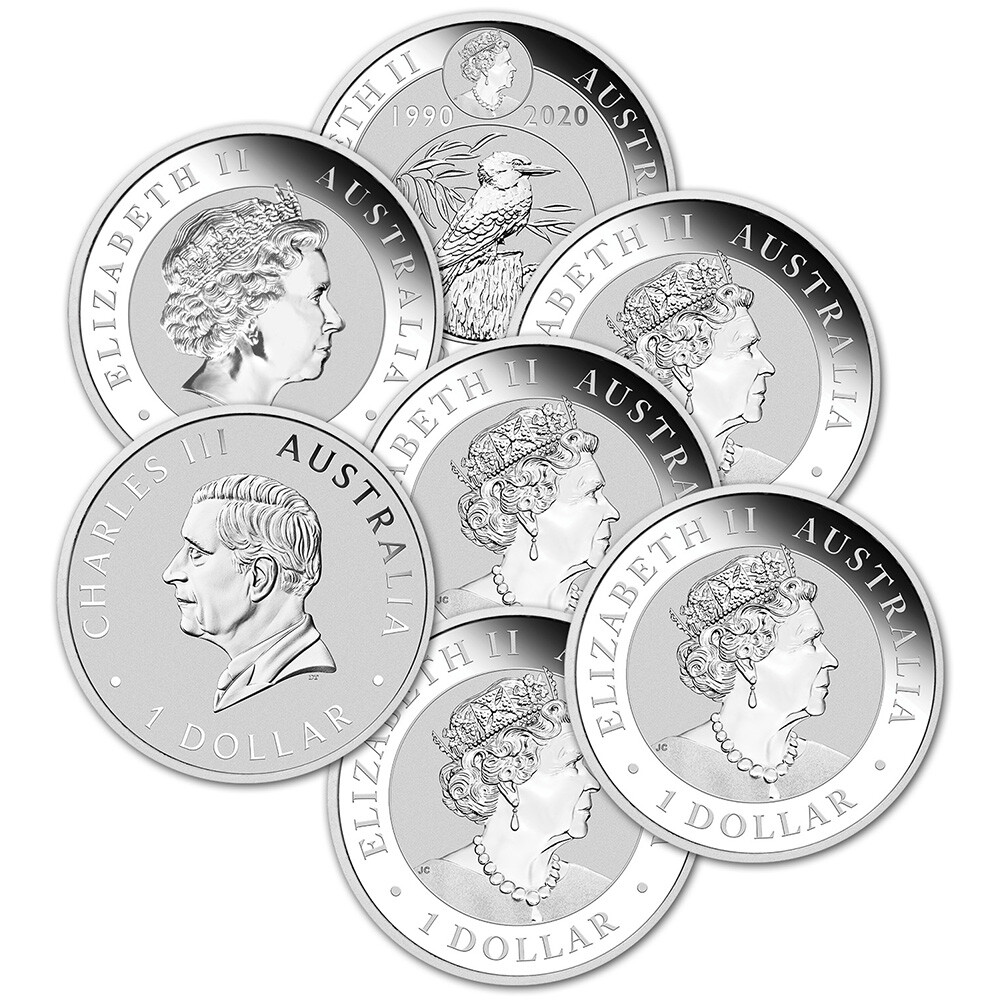 Australia Silver Kookaburra 1 oz $1 - BU - Random Date
