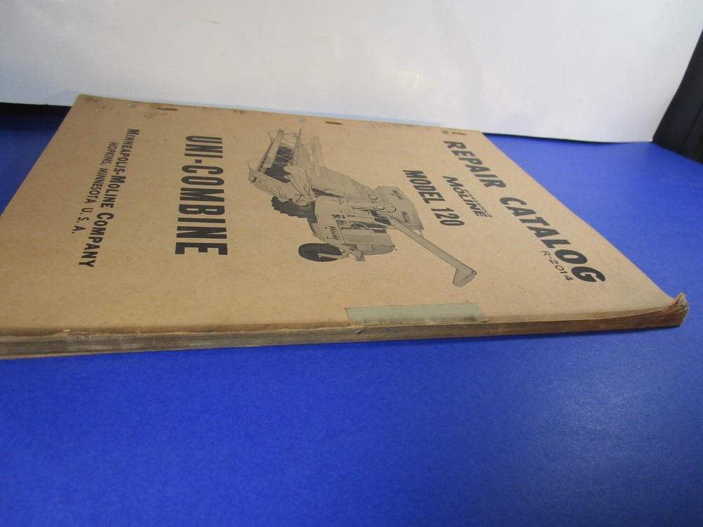 REPAIR CATALOG MOLINE MODEL UNI-COMBINE R-2014