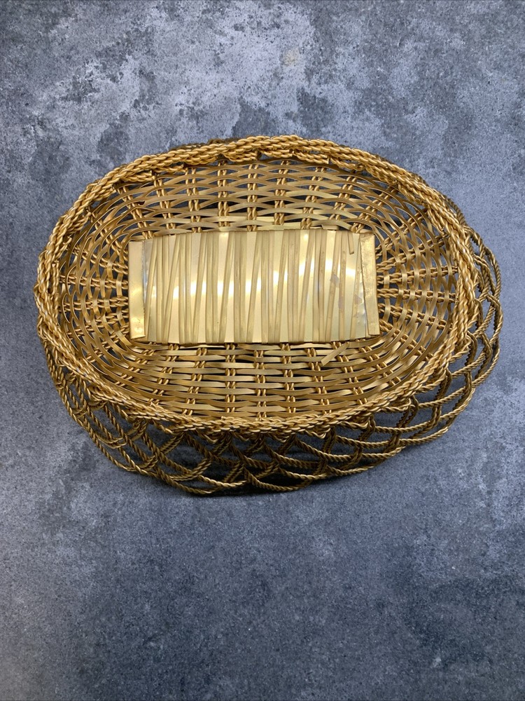 COTTAGE CORE Handwoven Open Weave OVAL Basket