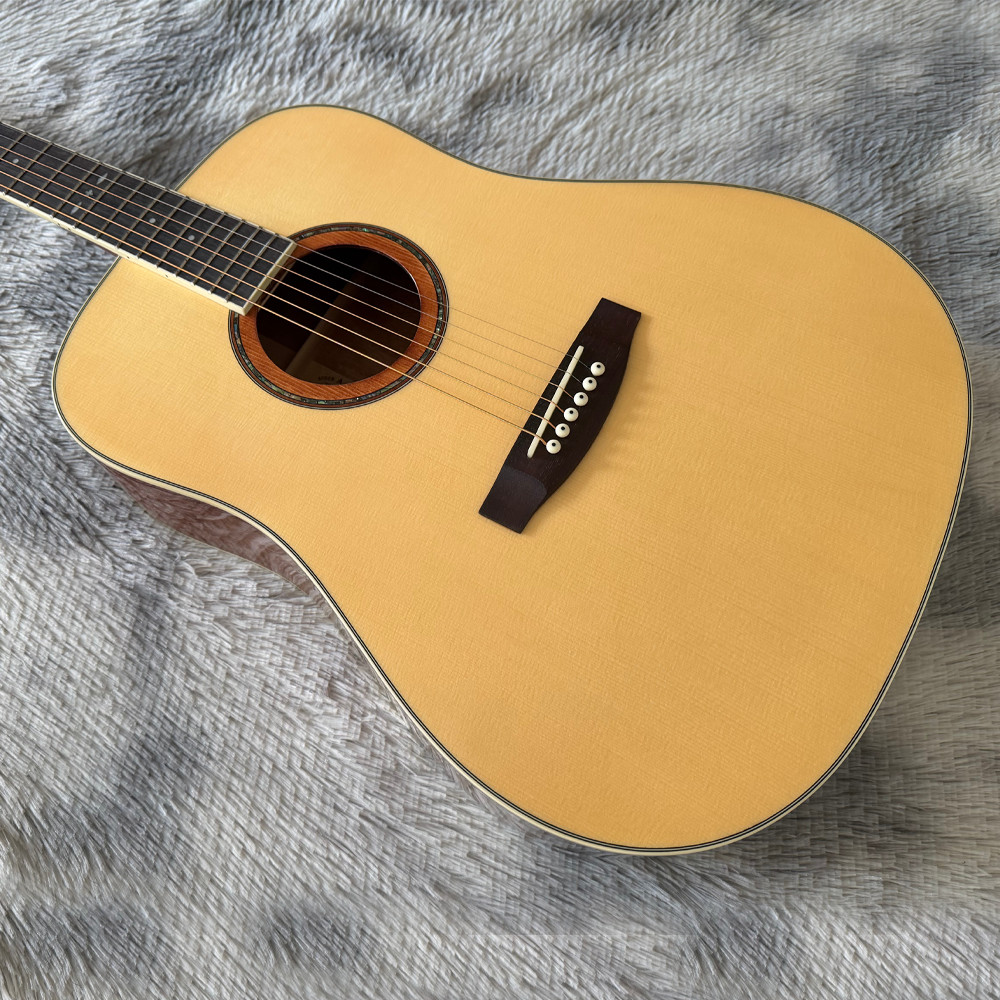 Acoustic Guitar For Beginners And Easy To Lear.High-Quality Double Solid Spruce