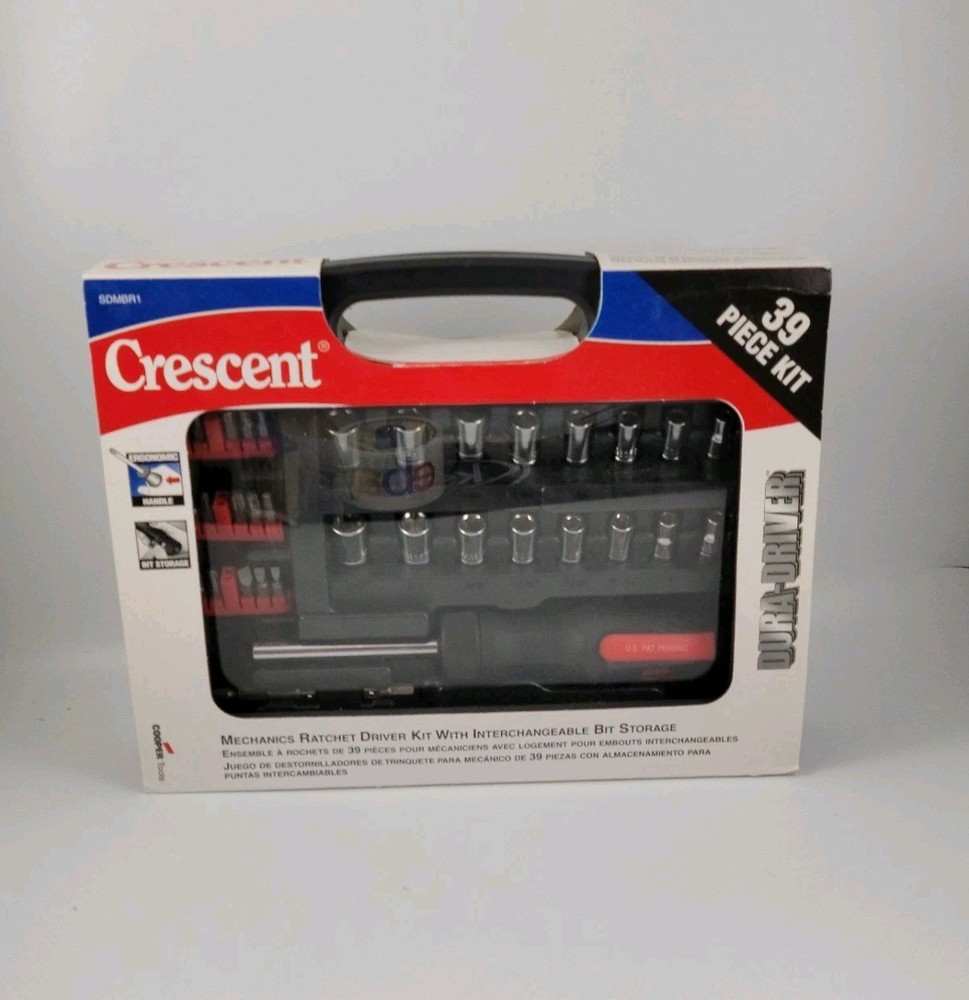 Crescent Cooper Tools 39 piece Mechanics Ratchet Driver kit w/ storage SDMBR1