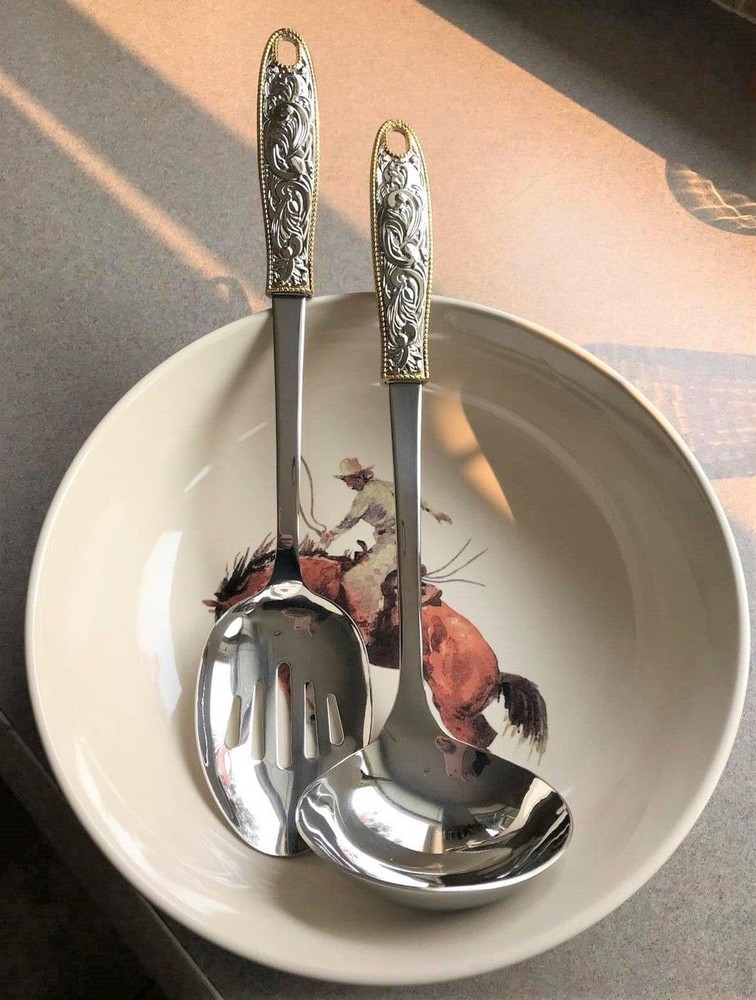 Western Buckle Six Piece Serving Tool Set w/Stand