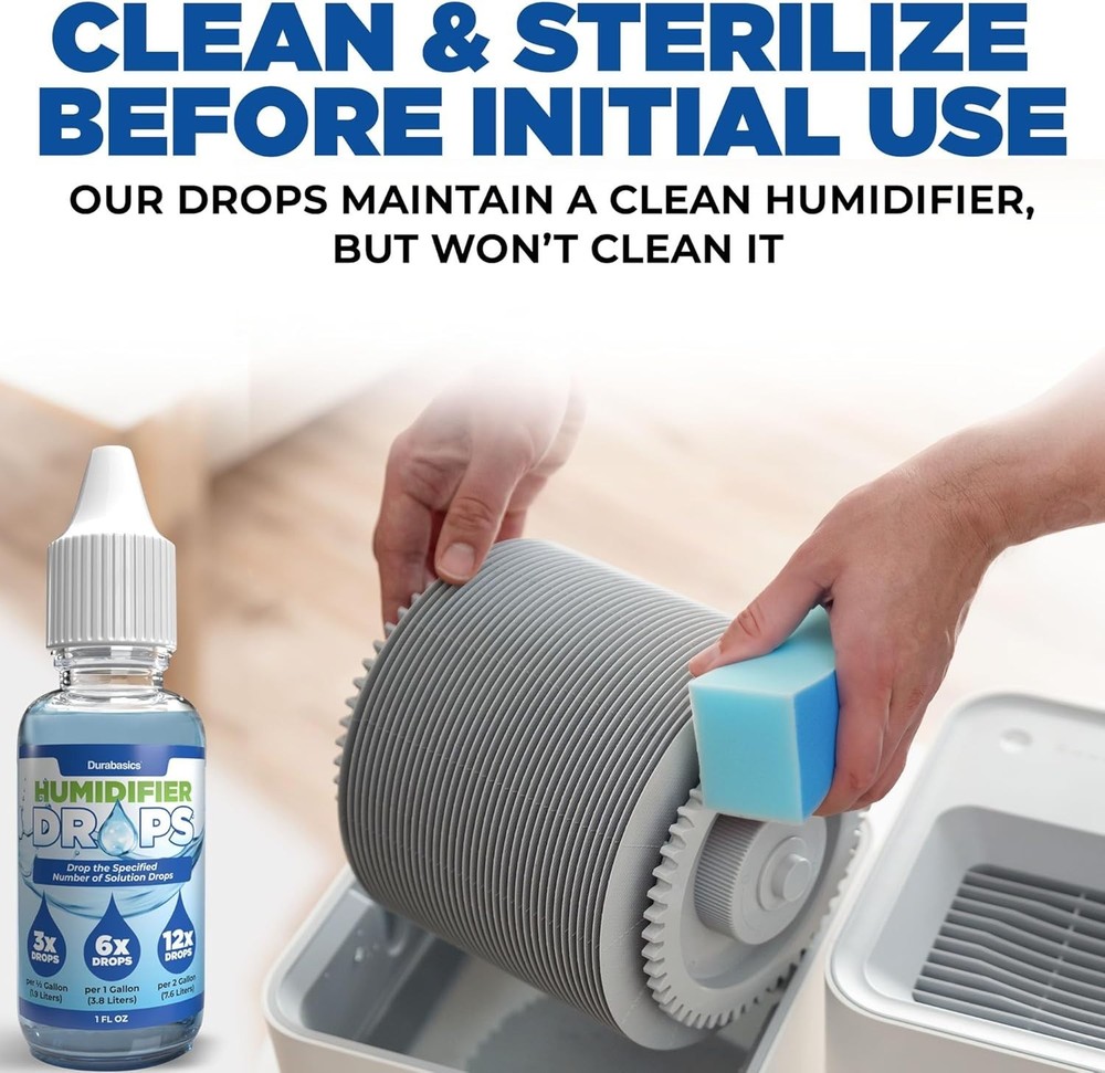 Humidifier Drops for Cleaning - Reduces Scaling & Deodorizes Water