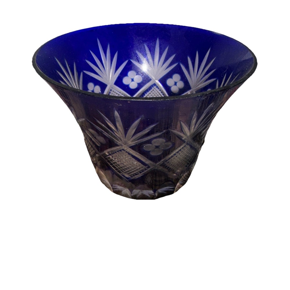Kobalt Kristallglas Vase Blue
