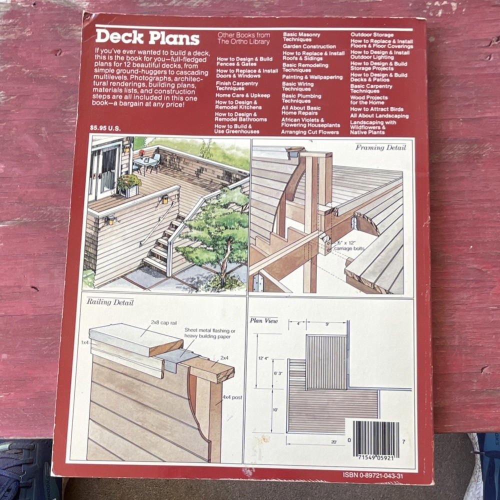 Ortho Books Deck Plans Complete Designs for 12 Decks Project Type: Deck