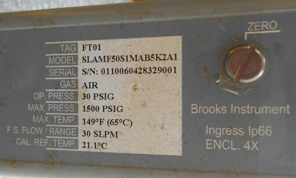 BROOKS SLAMF50S1MAB5K2A1 DELTA SMART MASS FLOW CONTROLLER