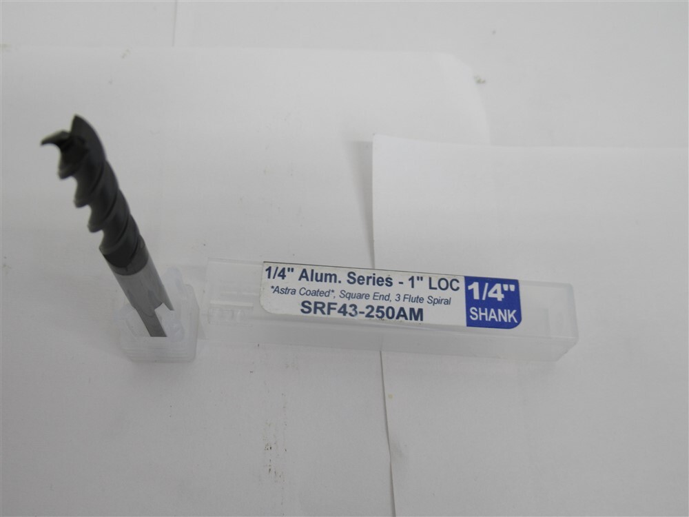 Bits & Bits SRF43-250AM , 1/4" Solid Carbide Square End Mill
