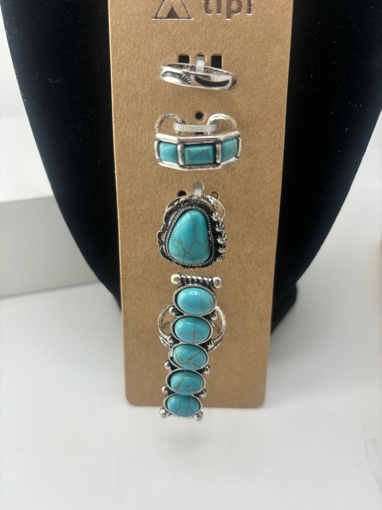 4 piece Vintage Western Ring Set