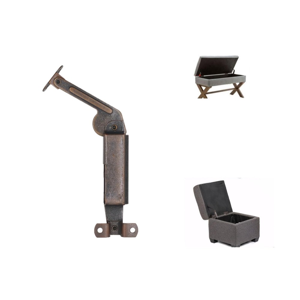 Self-Balancing Lid Support Hinges 1 Pair Left/Right Dark Bronze Tone