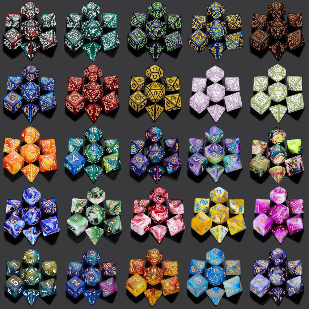 Polyhedral Dice - 8PCS Mystery Dice Set, Various Styles DND Dice, Random D&D Dic