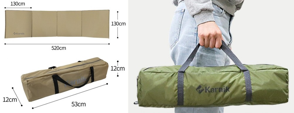 Camping Windbreak Windscreen 4 Panel 17ft x 51" Privacy Beach Outdoor Folding