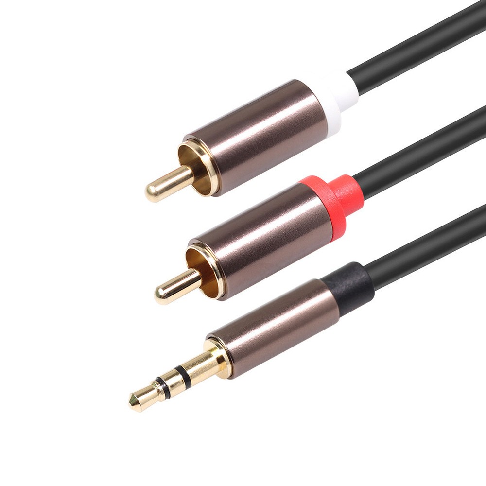 Mixhits Audio 3.5MM-RCA-1M 5PK