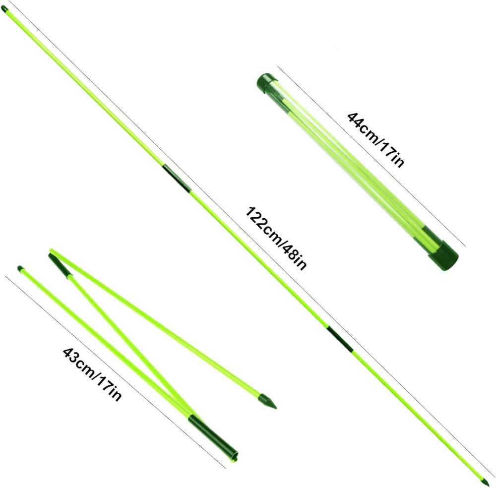 2 Pack 48 Inch Golf Alignment Sticks Swing Training Aid Equipment Practice Rods