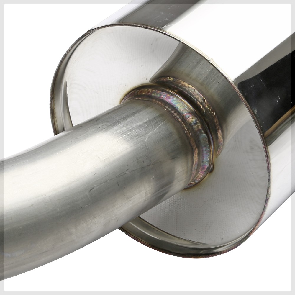 Fits 2000-2005 Mit Eclipse 2.4 3G [4" BEVELED TIP MUFFLER] SS Catback Exhaust