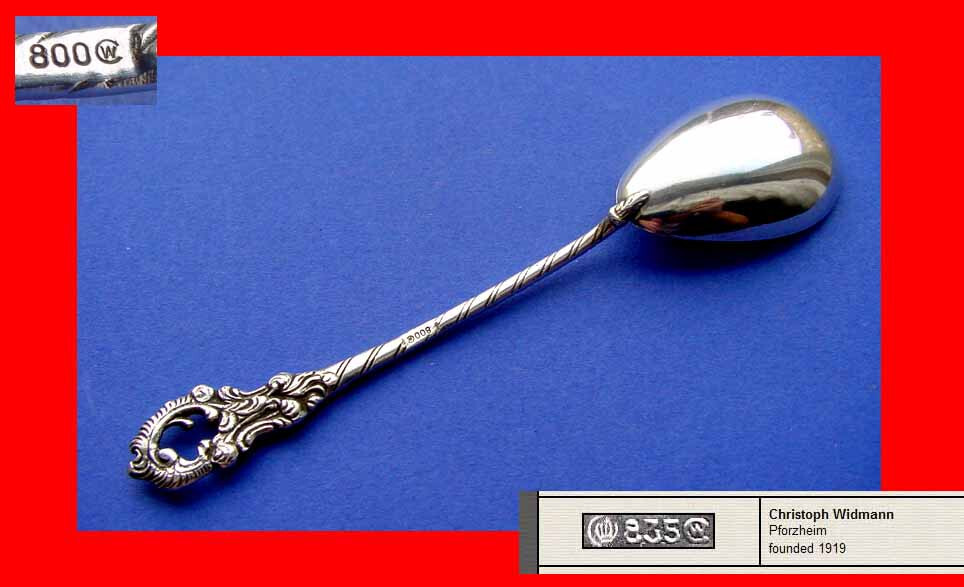 Beautiful Rococo Spoon, Christoph Widmann, 800 Silver A660