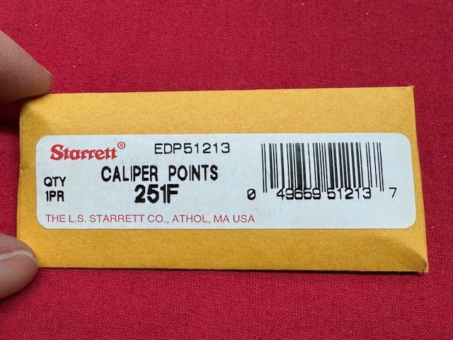 Starrett 251F Caliper Points ONLY for C251A Trammel (1 pair)
