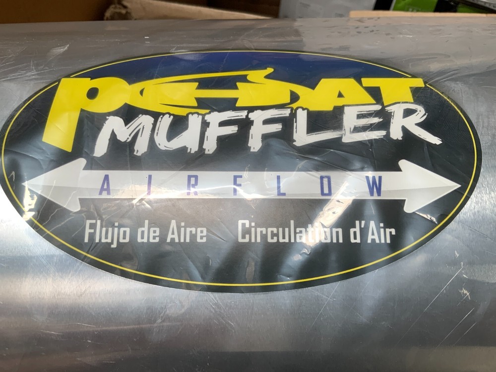 Phat Muffler, 10″ x 35″, Silver