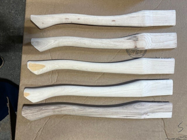 19" Curved Hickory Handle, Factory Seconds
