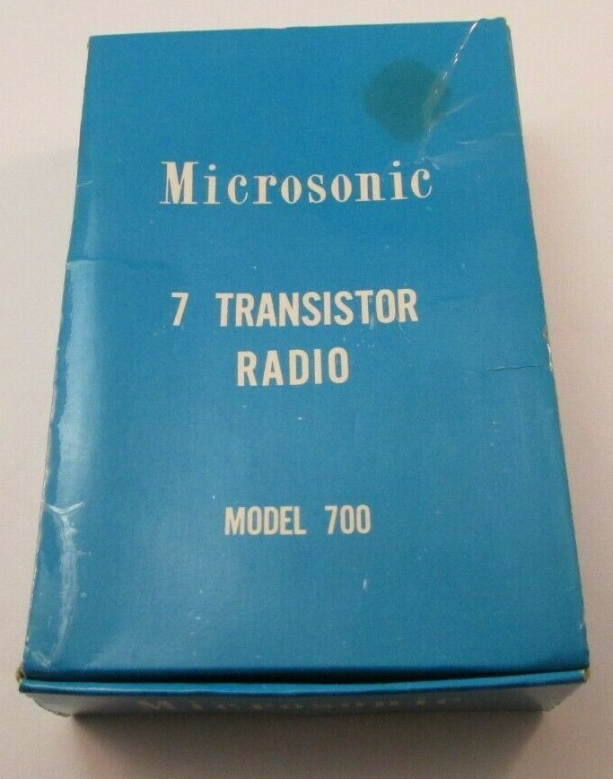 Vintage Microsonic 7 Transistor Radio Model 700 Box Instructions Earplug Tested