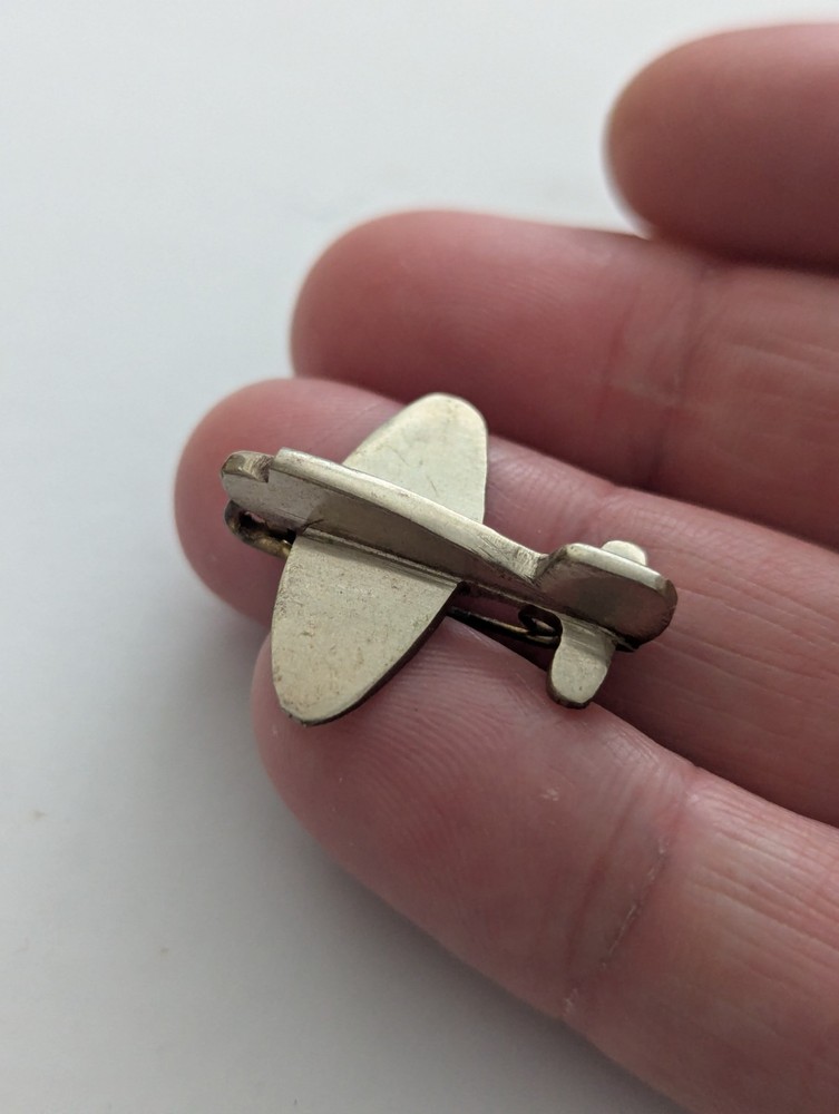 Vintage Scratch Built Spitfire Pin Badge