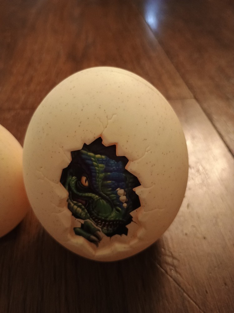 Lot 3 NERF Plastic Dinosaur 2 pc Egg Targets 4" 3.5" 3" sizes FUN!
