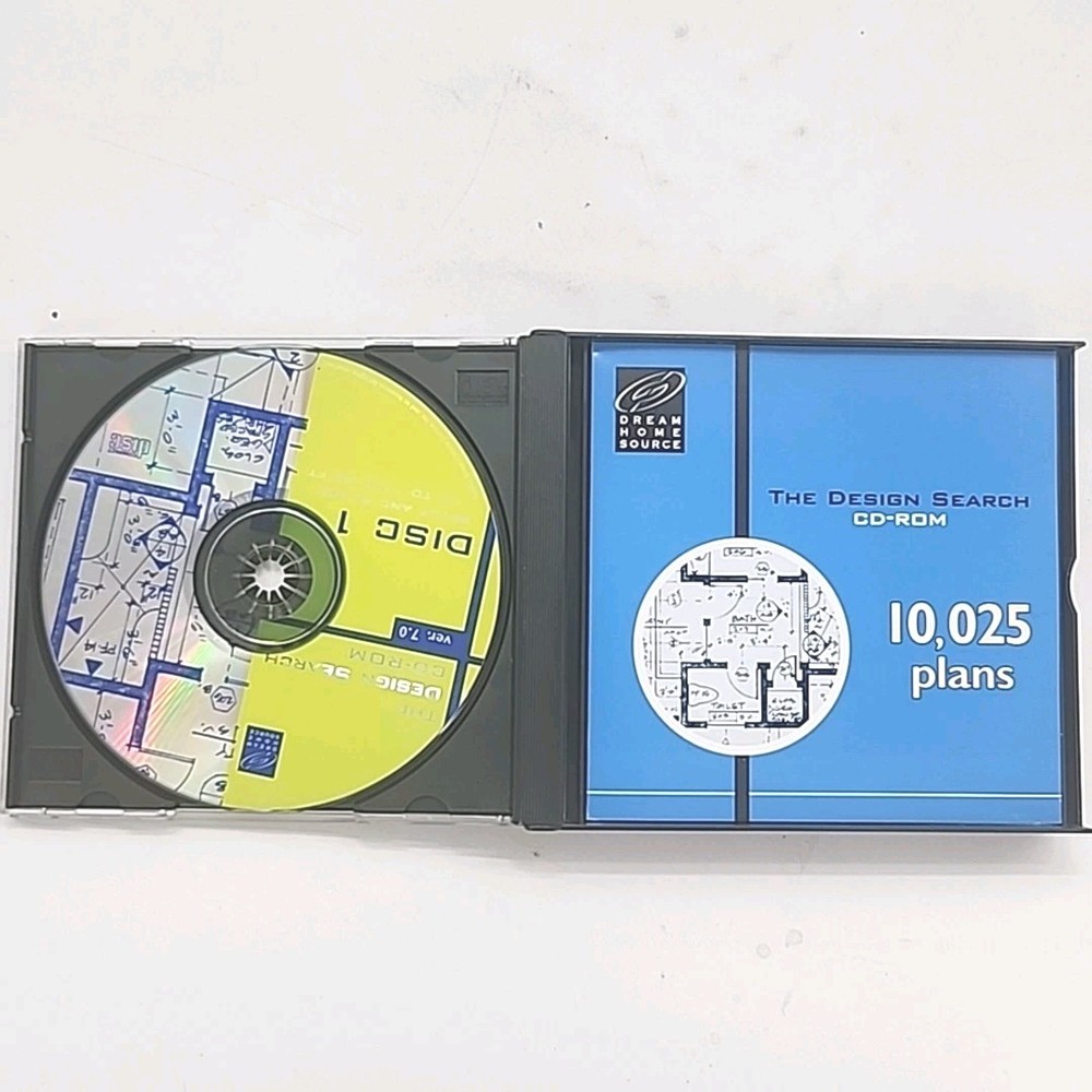 Dream Home Source The Design Search CD-ROM 10,025 Plans 2001 Four Disc Set