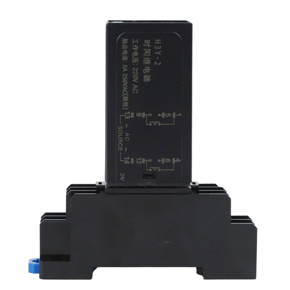 220V Digital Relay with Base for Cycle Time Control and Delay Function