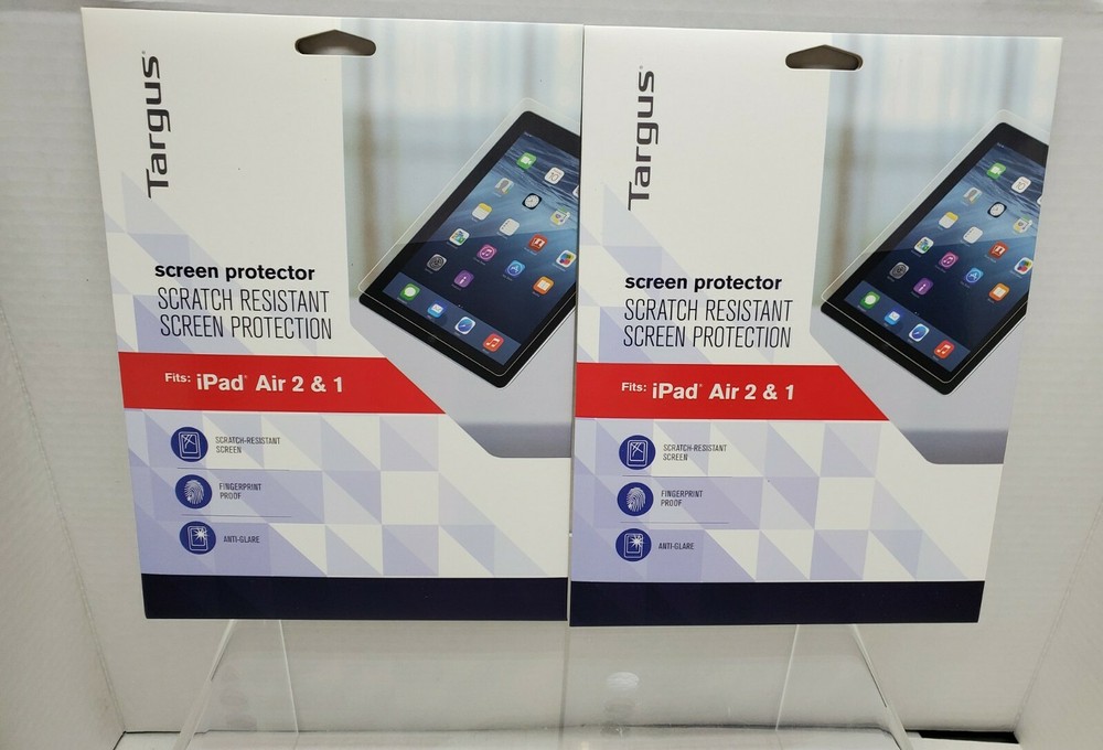 2--Targus Screen Protector Scratch Resistant Screen Protection iPad Air 2 & 1