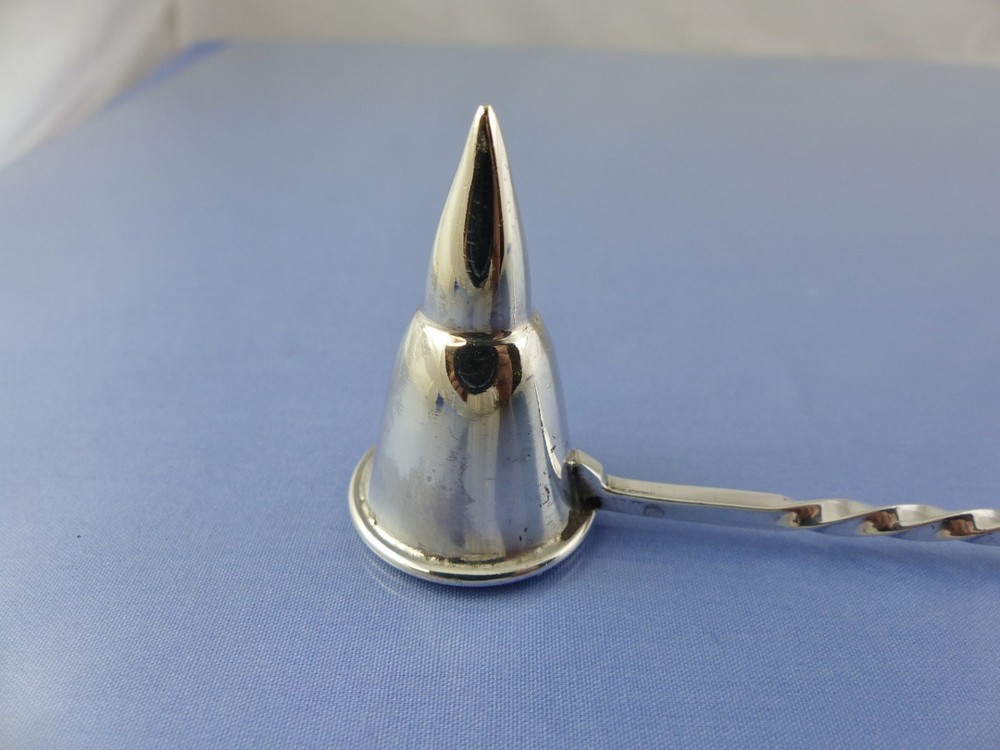 PLAIN TWIST HANDLE long CANDLE SNUFFER STERLING BY H