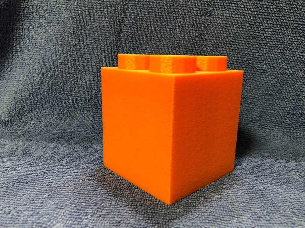 Building Block Toothbrush / Pen Holder Orange