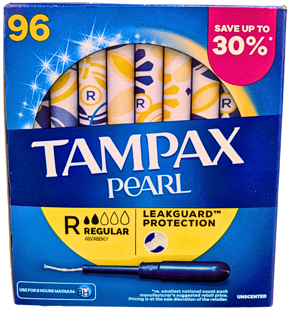 Tampax Pearl Regular Tampons 96 Count