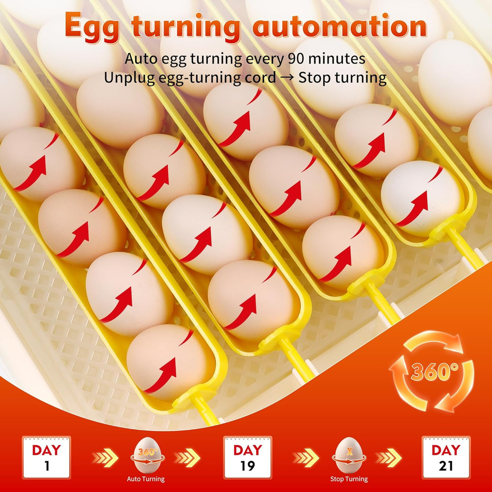 Incubators for Hatching Egg 30 Eggs Automatic Egg Turning & Humidity Control, Di
