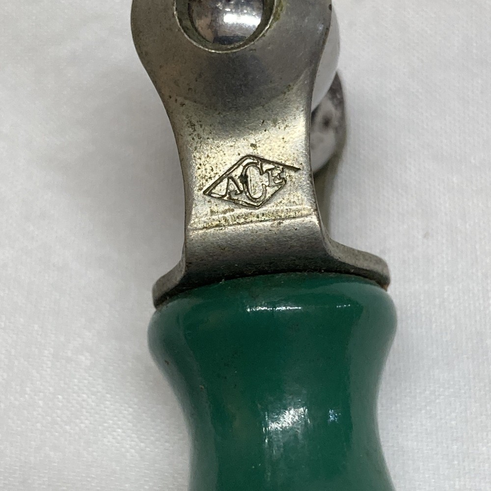 1930s Ace Marble Razor Strop Blade Sharpener Green Handle