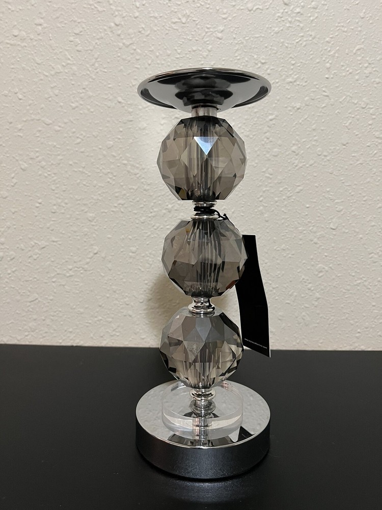 CRYSTAL Lead candle holder, 7.5”
