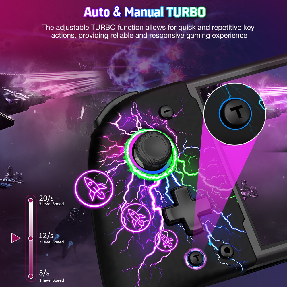 Switch Controller for Nintendo Switch/OLED,Full-Size Grip Wireless Switch Joypad