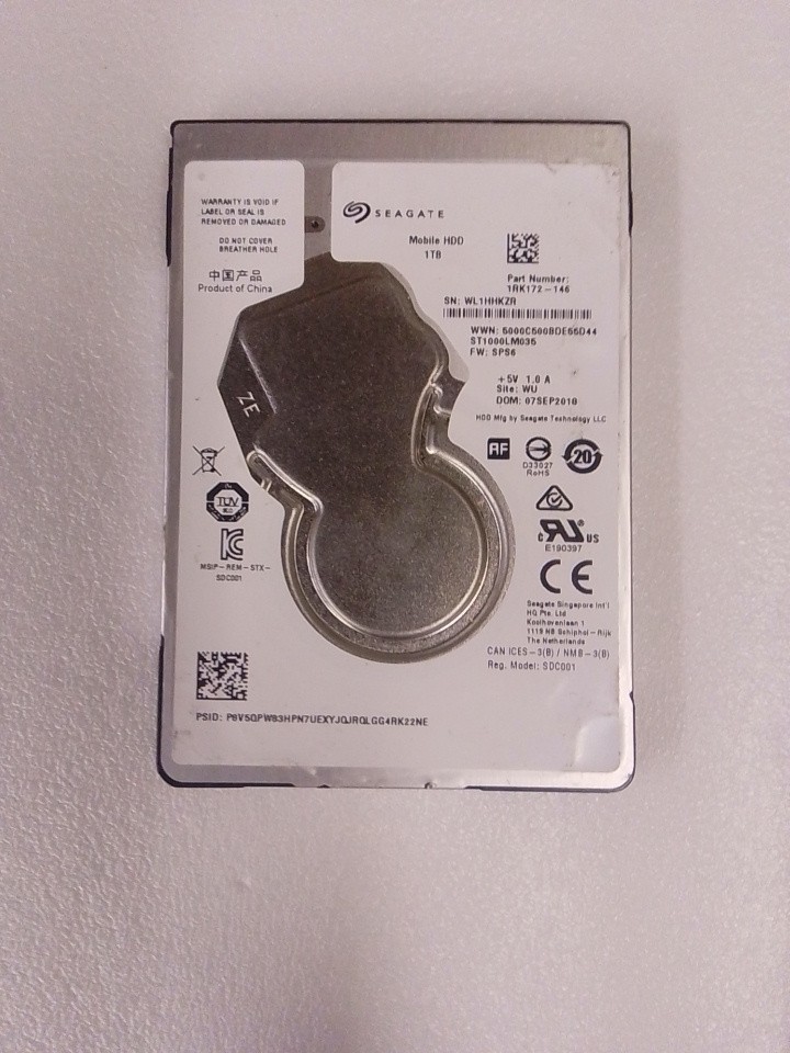 Seagate Xbox One S 1TB Hard Drive Untested
