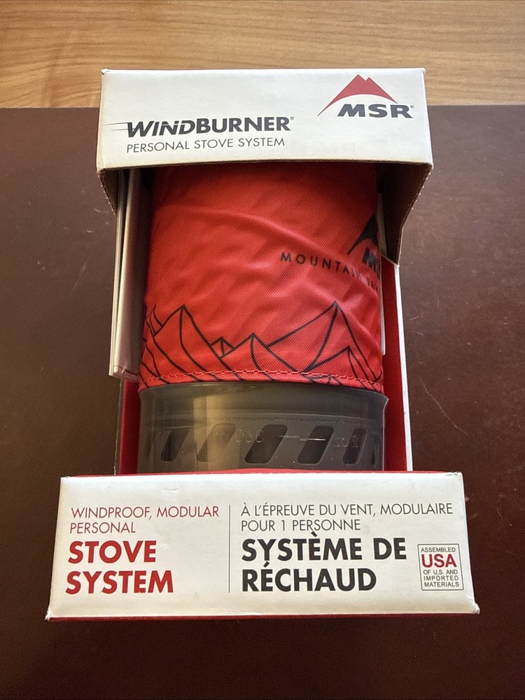 New MSR Windburner Personal Stove System - Windproof Modular - RED