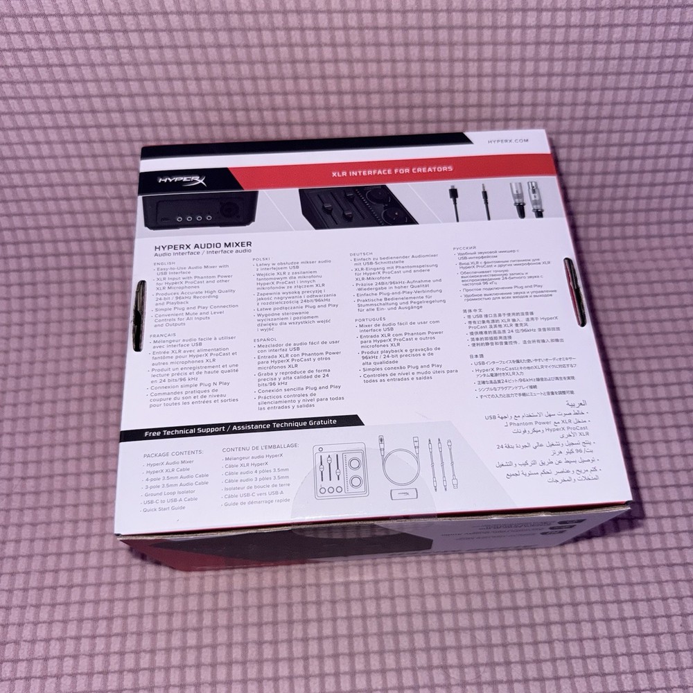 HyperX Audio Mixer USB Audio Interface with XLR and 3.5mm Inputs