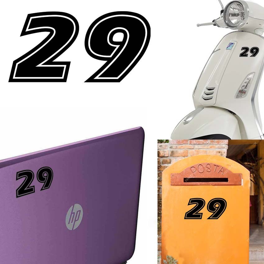 Sticker Vinyl Number 29 Version Eras