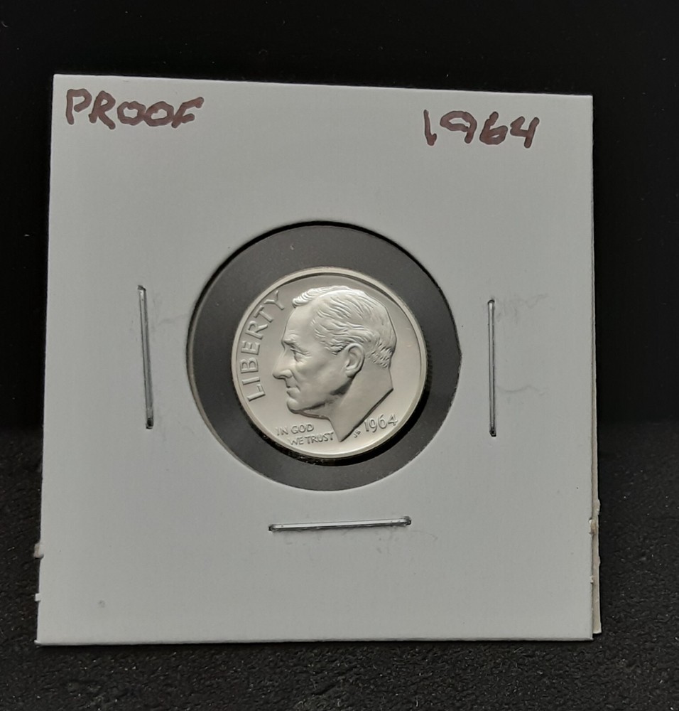 1964 PROOF ROOSEVELT SILVER DIME - AB27