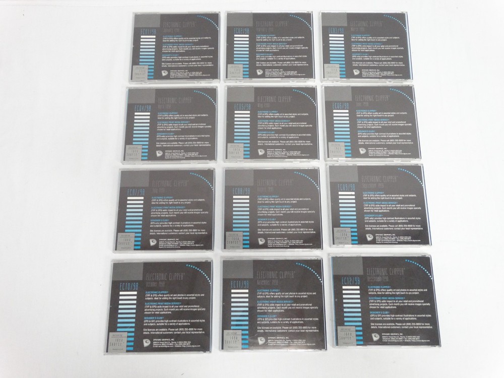 Dynamic Graphics Electronic Clipper Clip Art Library Jan. - Dec. 1998 Complete
