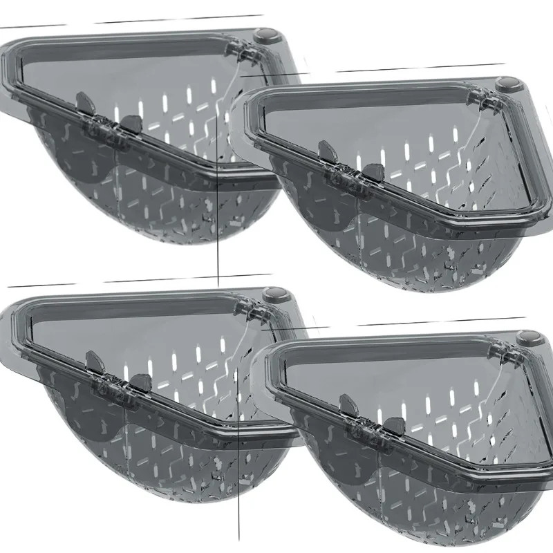 Sink Food Scrap Collector Magnetic Triangular Drain Basket Foldable Strainer
