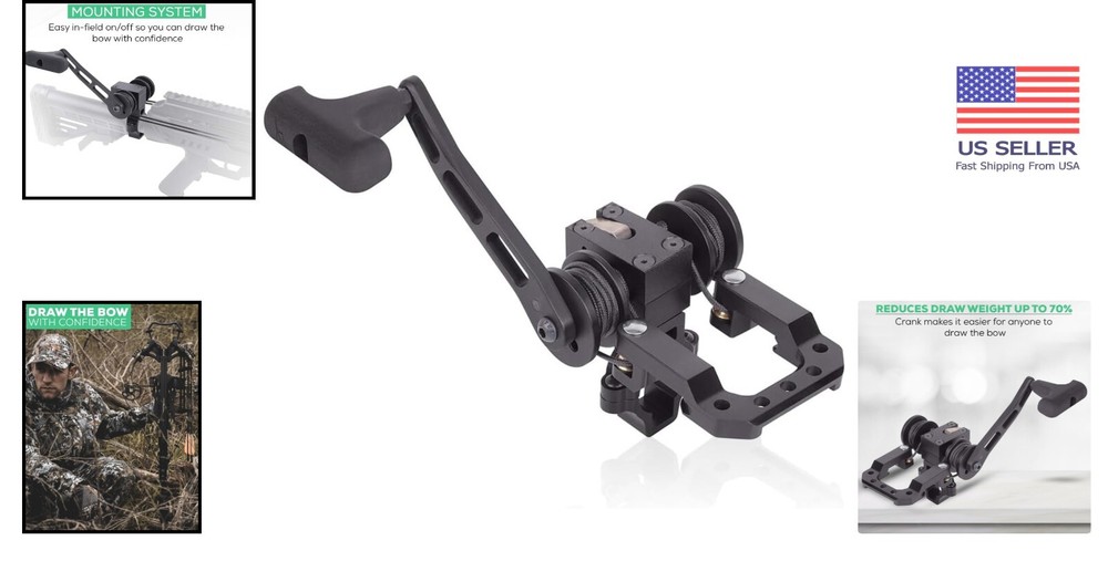 Compact Archery Power Draw System - Reduces Draw Weight and Fits Most Crossbows